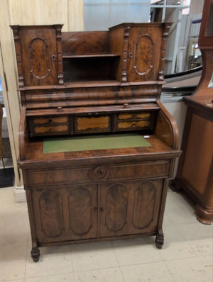 Biedermeier Rolltop Secretary Desk Antique Vintage