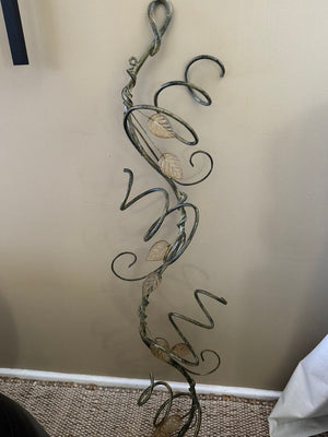 Ornate Wrought Iron Wine Rack Display 36-Inch