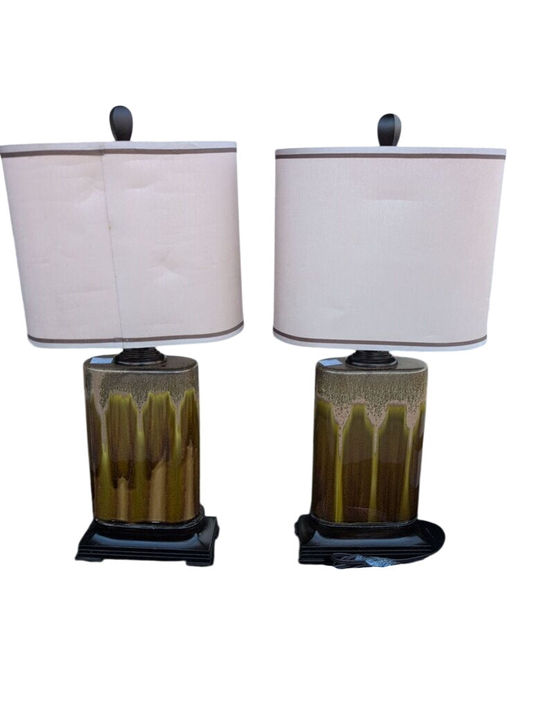 Mid-Century Modern Glazed Table Lamps