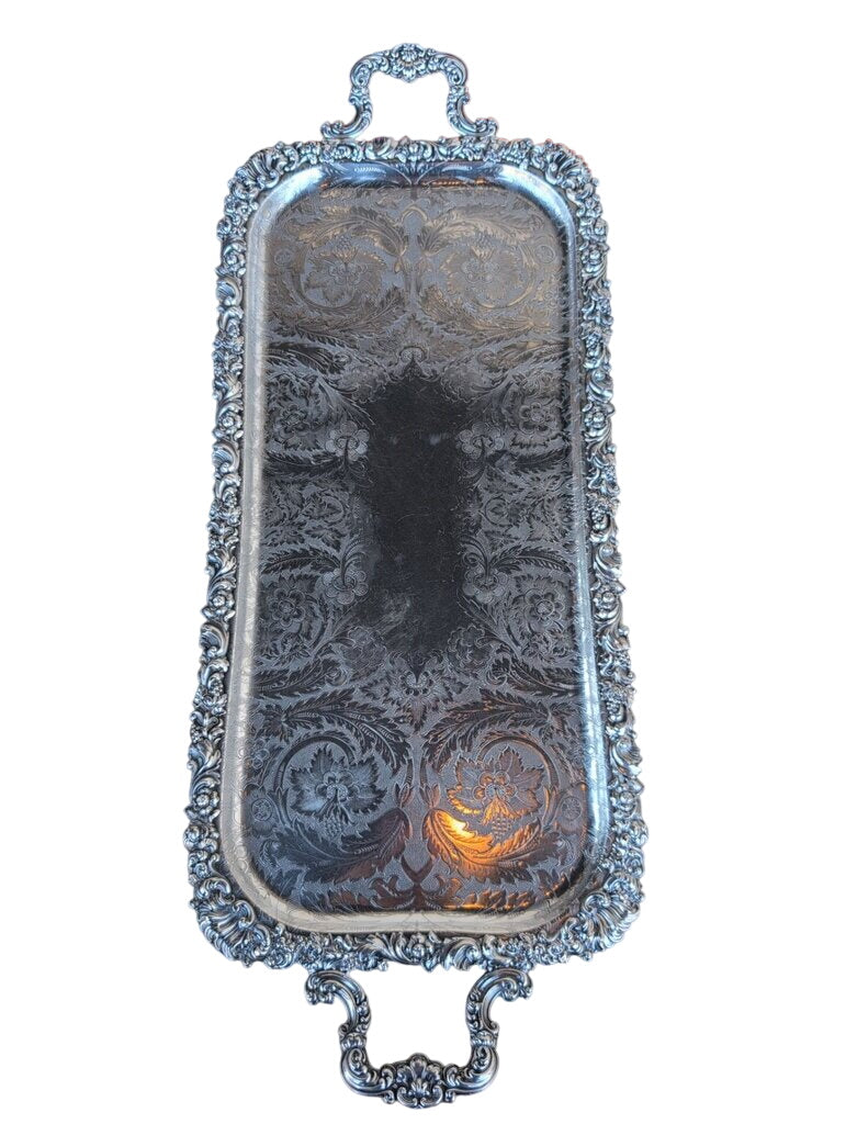 English Silver Plate Serving Tray