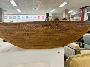 Indonesian Handwoven Flat Bowl 40 Inch Centerpiece