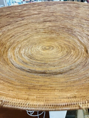 Indonesian Handwoven Flat Bowl 40 Inch Centerpiece