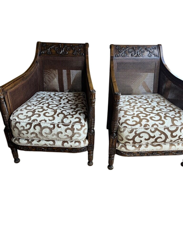 Edwardian Lounge Chairs Pair
