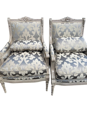 French Bergere Chairs Wood Frame