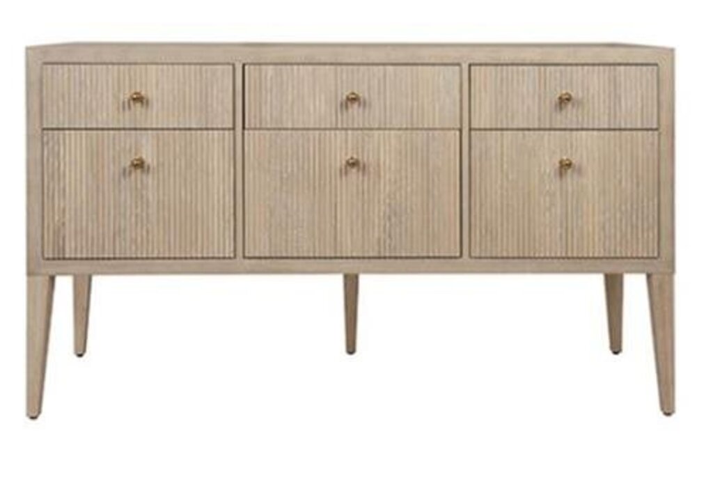 Palmer Classic Large Solid Oak Sturdy Sideboard 58-Inch