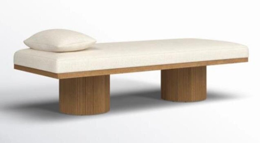 Upholstered Chaise Lounge Beige