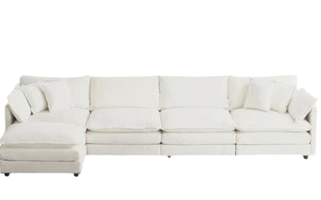 Harut L-Shaped Modular Sofa Movable Ottoman
