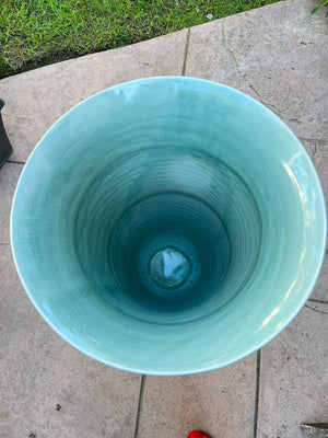 Maitland-Smith Celadon Trumpet Floor Vase