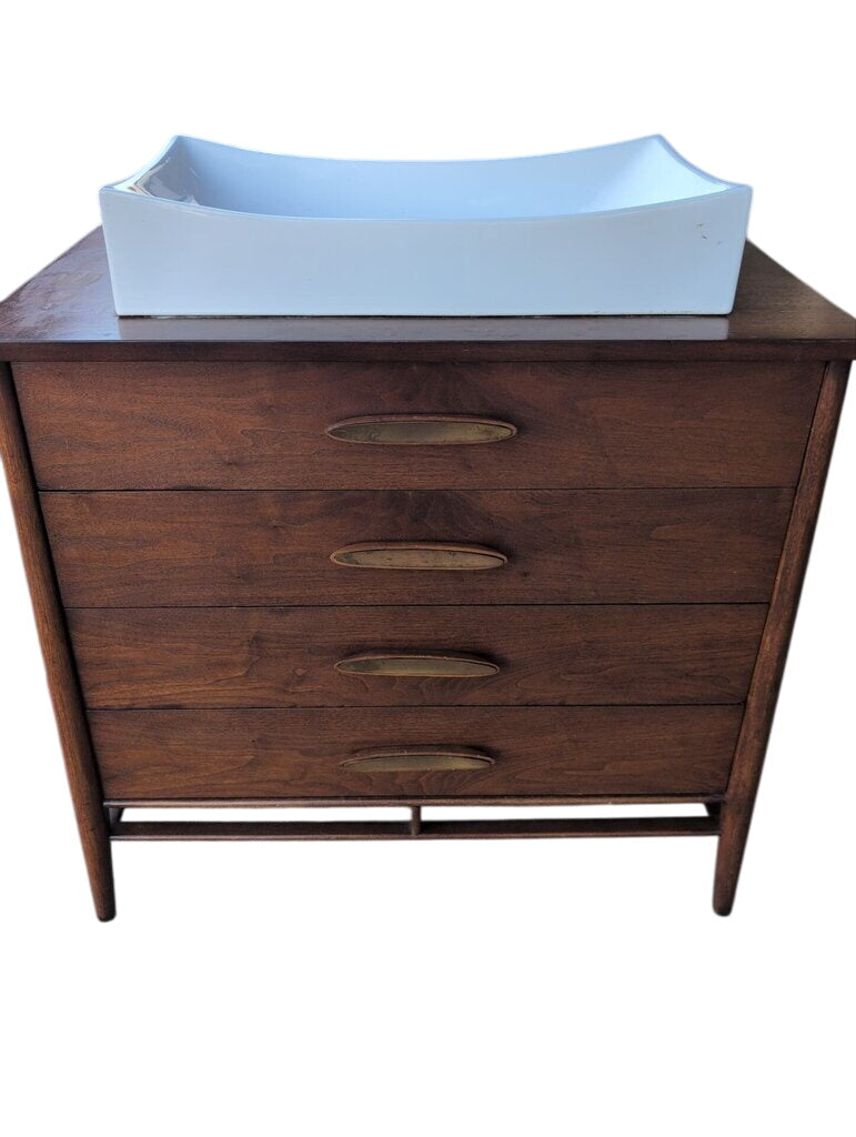 Henredon Heritage 4-Drawer Vanity Dresser Basin-Top