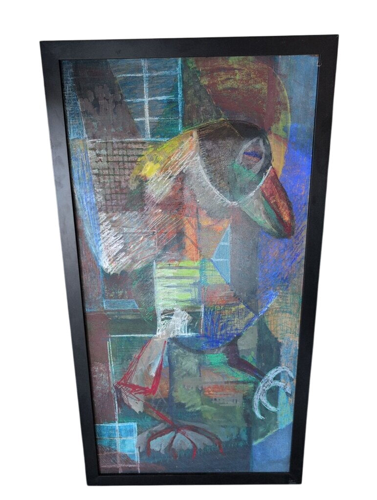 Jorgen Hansen Original 1960s Framed Pastel