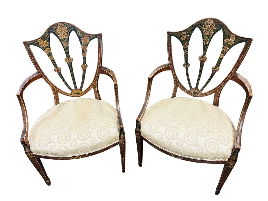 French Louis XVI Stye Chairs (pair)