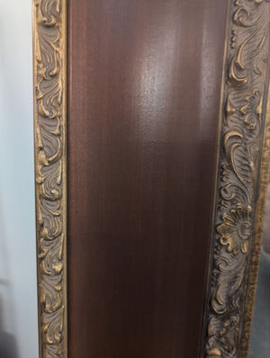 Wood and Gilt Beveled Frame Mirror