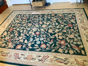 Needlepoint Floral Area Rug