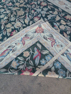 Needlepoint Floral Area Rug