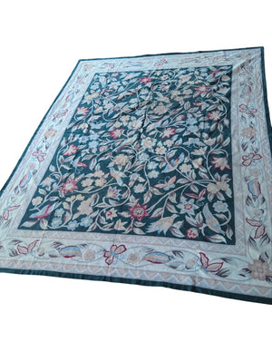 Needlepoint Floral Area Rug