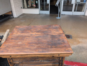 Antique Mexican Mesquite Wood Cabinet 23x27x58