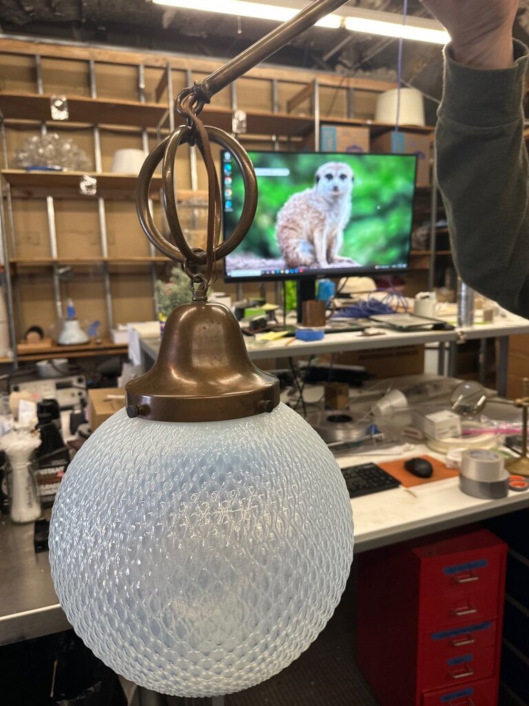 Hobnail Opalescent Pendant Light