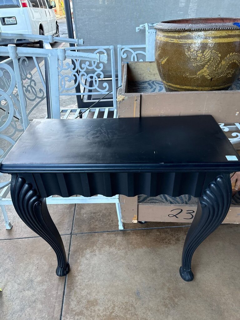 Wall-Mounted Black Console Table