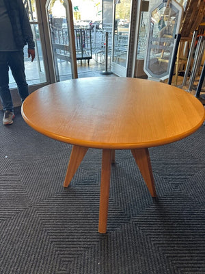 Crate & Barrel Round Wood Dinette Table