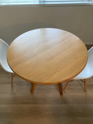 Crate & Barrel Round Wood Dinette Table