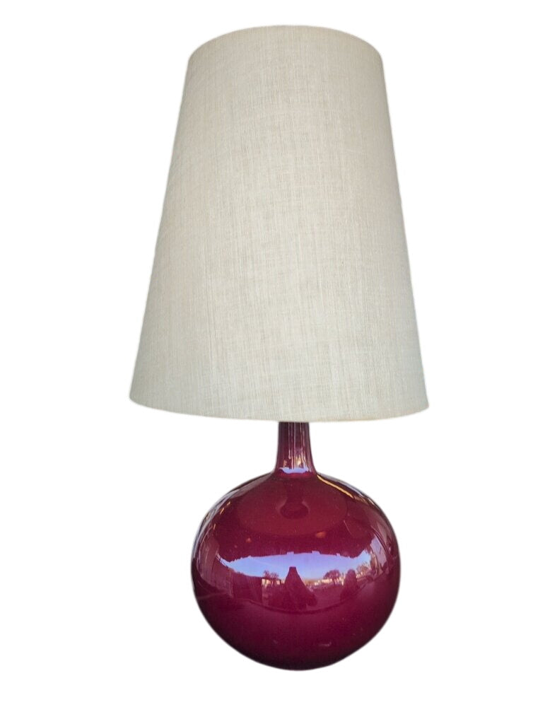 Oxblood Porcelain Lamp With Shade
