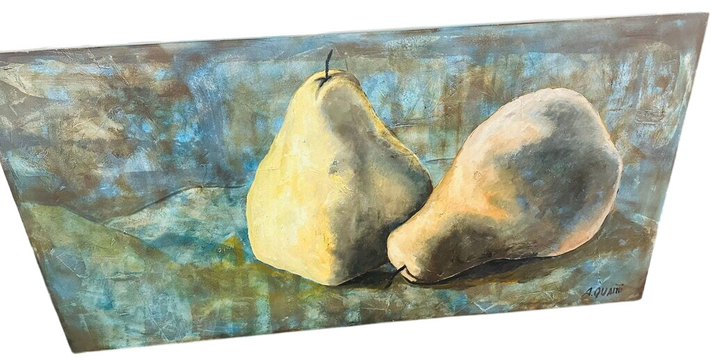 A Quaini "Pears" Oil Canvas 36x72