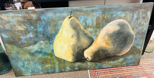 A Quaini "Pears" Oil Canvas 36x72