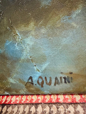 A Quaini "Pears" Oil Canvas 36x72