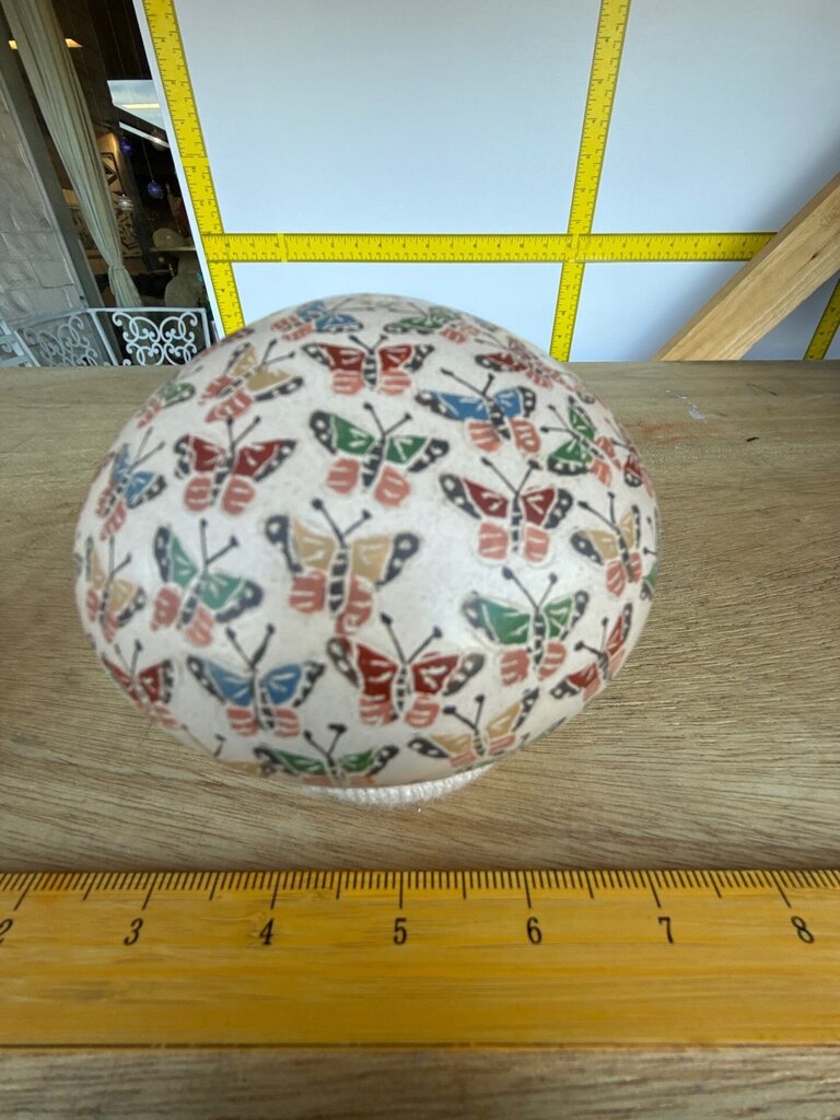 Butterfly Motif Pottery Vase