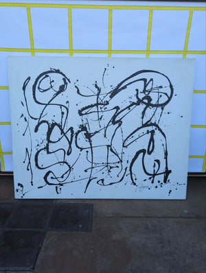 Kim Bosco Large Black And White Canvas