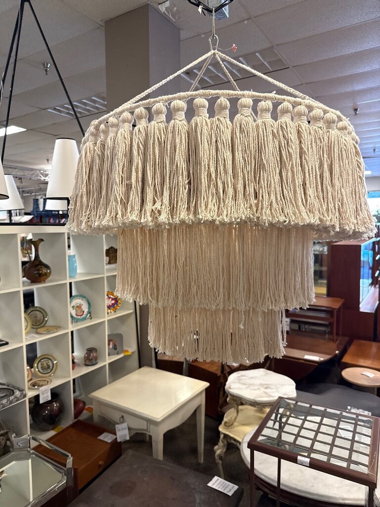 Macrame Tassel Chandelier, No Lighting Fixture