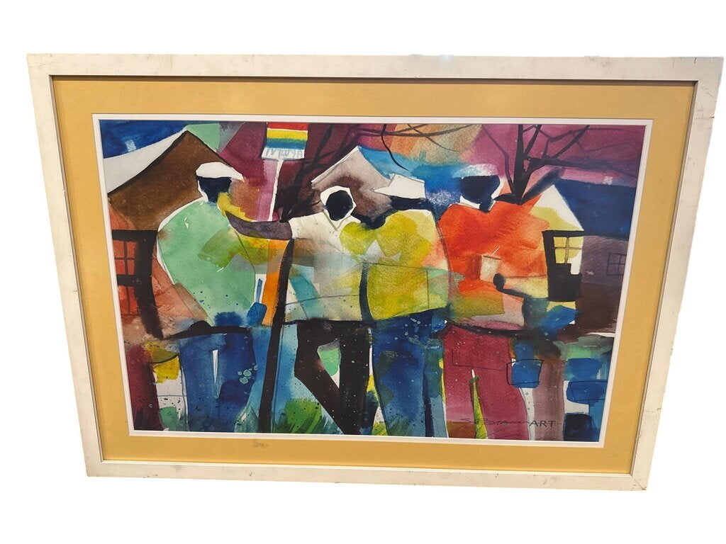 Watercolor of 4 African Men