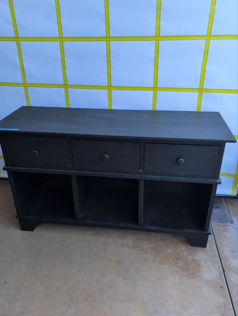 Pottery Barn Black Three-Door Credenza