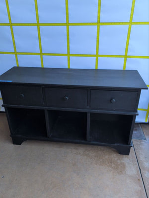 Pottery Barn Black Three-Door Credenza