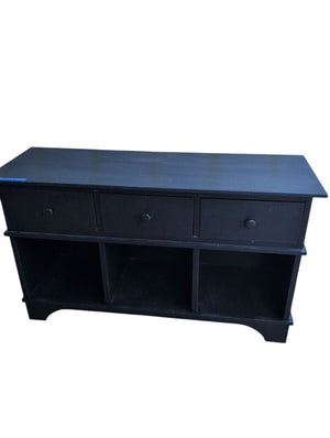 Pottery Barn Black Three-Door Credenza