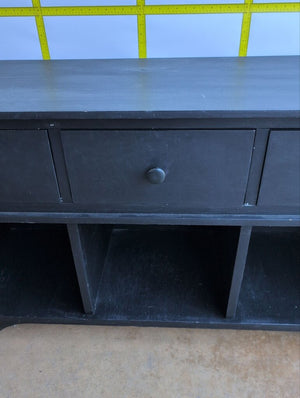 Pottery Barn Black Three-Door Credenza