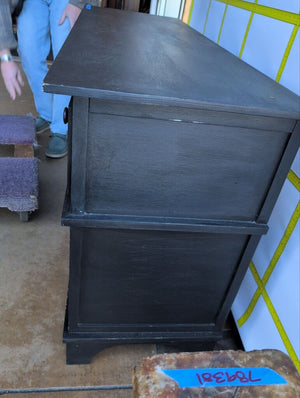 Pottery Barn Black Three-Door Credenza