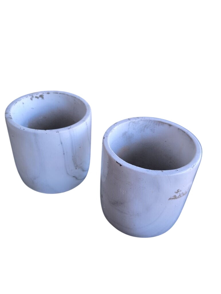 Urban Outfitters Ceramic Round Vessel (Pair) 5x5