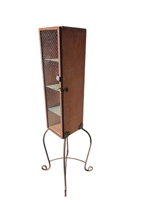 Glass Door Display Cabinet on Metal Base 23x13x62