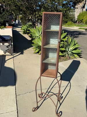 Glass Door Display Cabinet on Metal Base 23x13x62