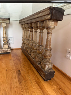 Custom Triangular Glass Table Desk