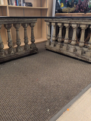 Custom Triangular Glass Table Desk