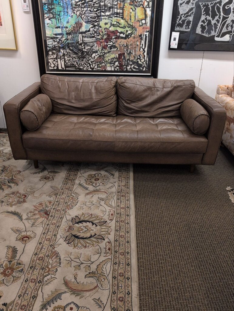 Article Sven Tufted Leather Sofa (72" W. )