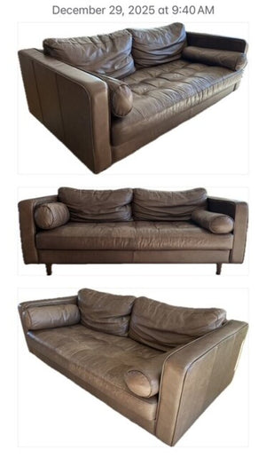Article Sven Tufted Leather Sofa (72" W. )