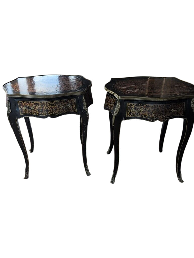Antique French Side Tables / Nightstands (pair)