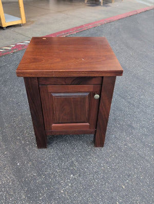 Mahogany Bedside Table (small hole on top for cord)