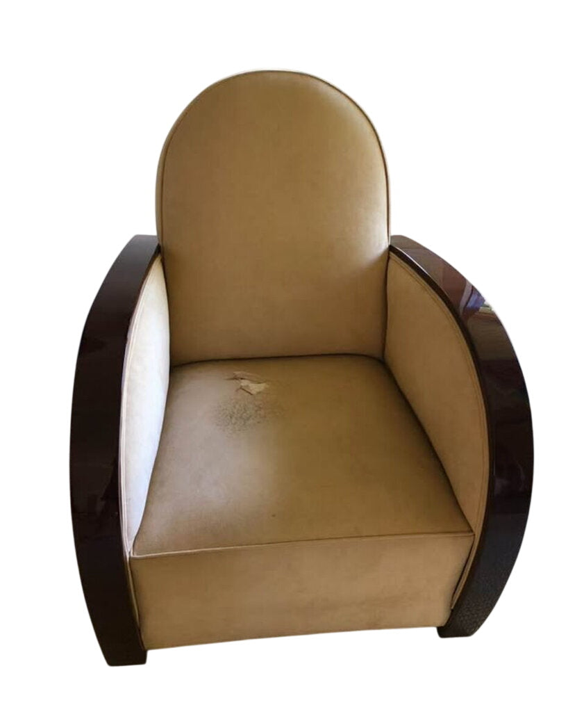 Art Deco Waterfall Arm Chair