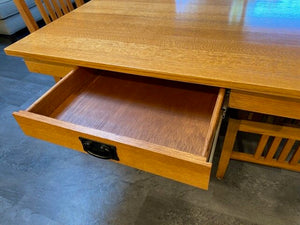 Bentwood Oak Dining Set (table +10 chairs + 2 leaves)