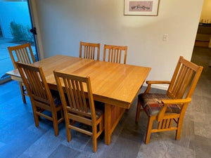 Bentwood Oak Dining Set (table +10 chairs + 2 leaves)