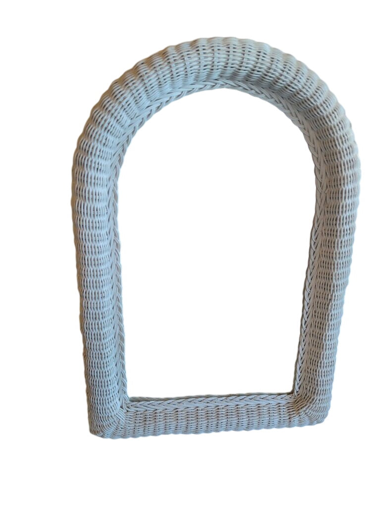 Arch Top Wicker Mirror